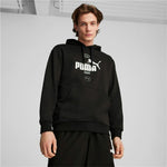 Herren Sweater mit Kapuze Puma Puma Power Graphic Schwarz