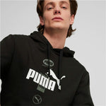 Herren Sweater mit Kapuze Puma Puma Power Graphic Schwarz