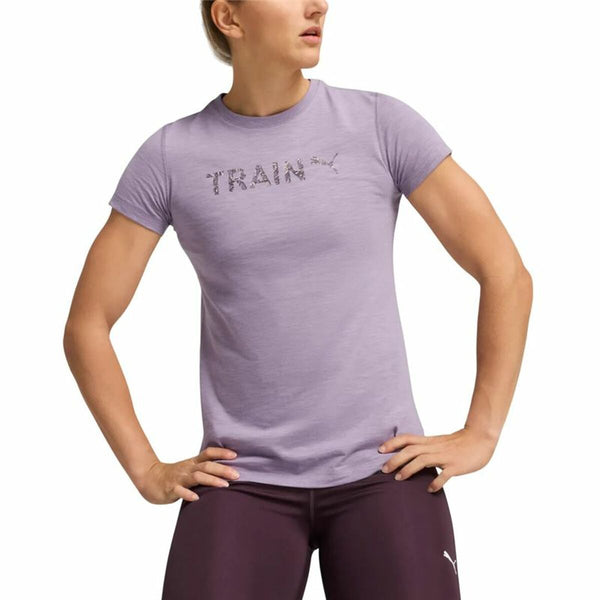 Damen Kurzarm-T-Shirt Puma Graphic Train Lavendel