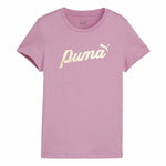 Kurzarm-T-Shirt für Kinder Puma Essentials+ Script Metallic G