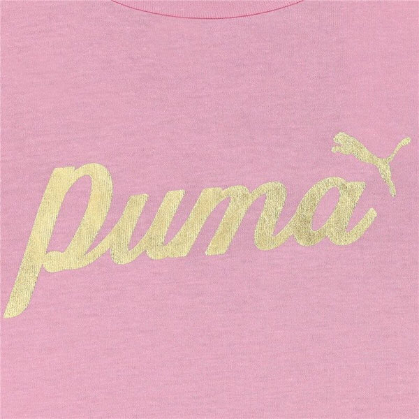 Kurzarm-T-Shirt für Kinder Puma Essentials+ Script Metallic G