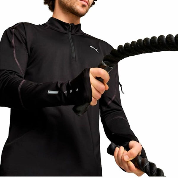 Herren Sweater ohne Kapuze Puma Flex 1/4 Zip Schwarz