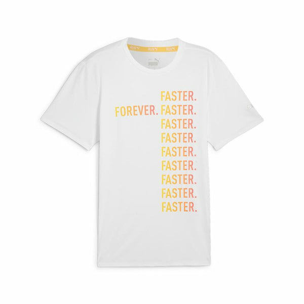 Kurzärmliges Sport T-Shirt Puma Run Favorites Forever Faster Weiß