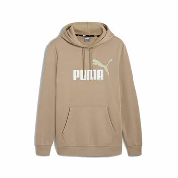 Herren Sweater mit Kapuze Puma Essentials+ 2 Col Big Logo Fl Braun