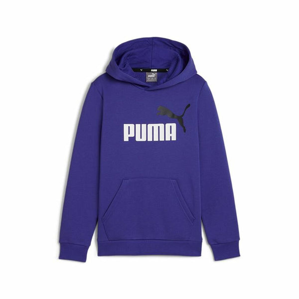 Jungen Sweater mit Kapuze Puma Essentials+ 2 Col Big Logo Blau