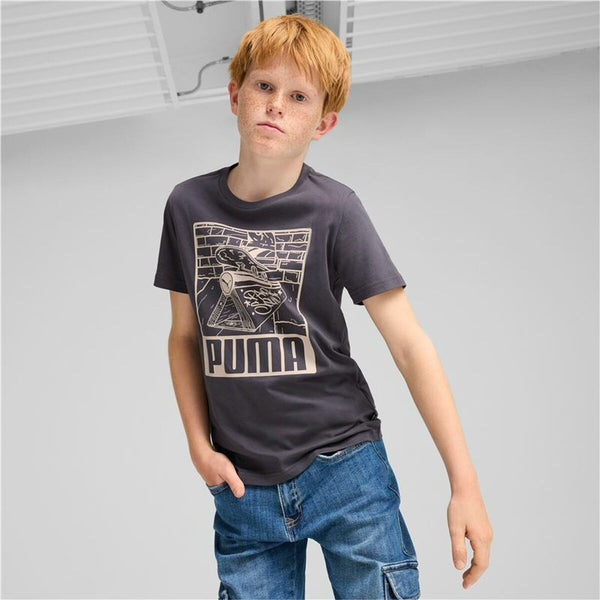 Kurzarm-T-Shirt für Kinder Puma Lila