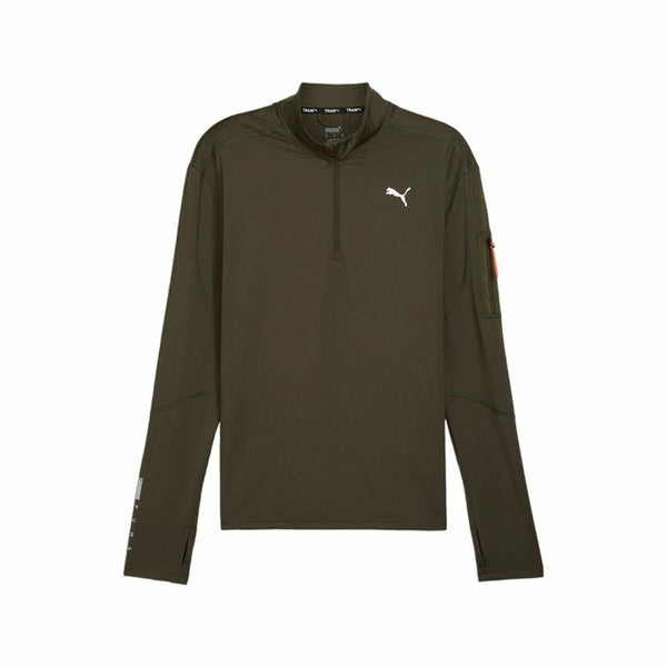 Herren Sweater ohne Kapuze Puma Flex 1/4 Zip Dunkelgrün
