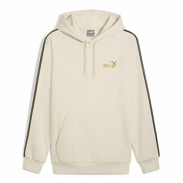 Herren Sweater mit Kapuze Puma Ess Tape Minimal Gold Fl Beige
