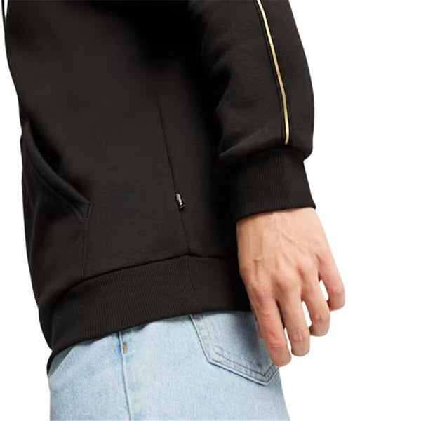 Herren Sweater mit Kapuze Puma Ess Tape Minimal Gold Fl Schwarz