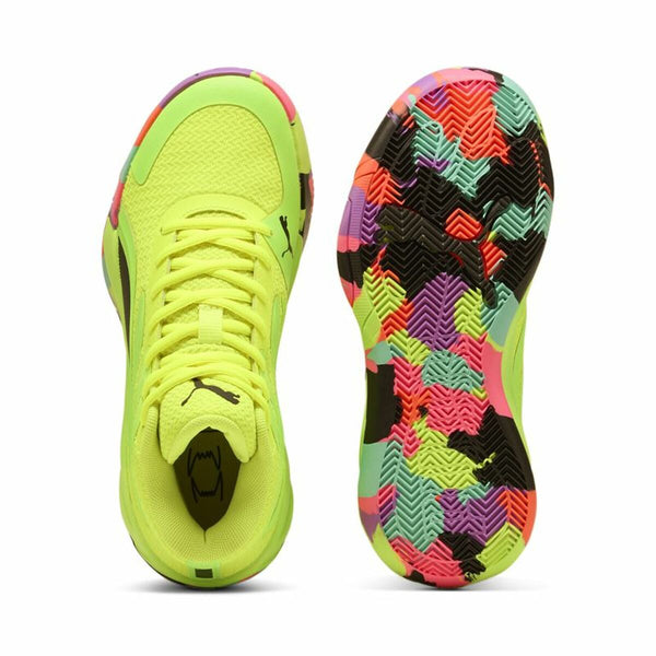 Basketballschuhe für Erwachsene Puma Court Pro Marble Gelb