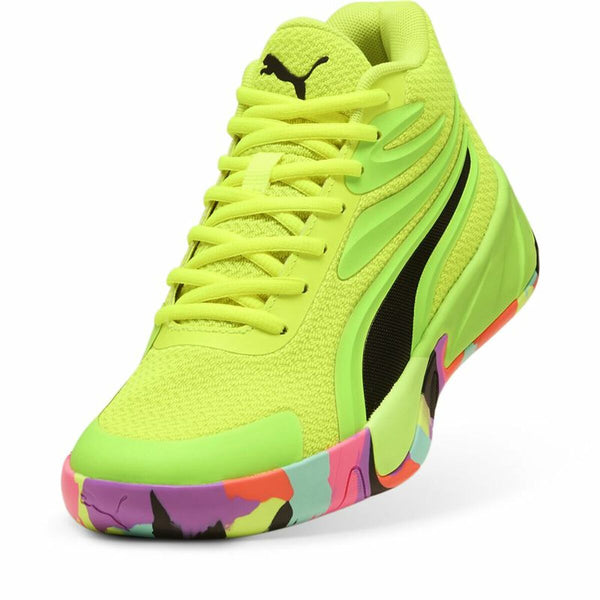 Basketballschuhe für Erwachsene Puma Court Pro Marble Gelb