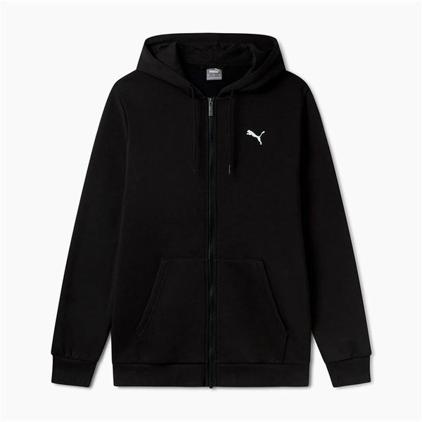 Herren Sweater mit Kapuze Puma Essentials+ Graphic Hoodie Fz Schwarz