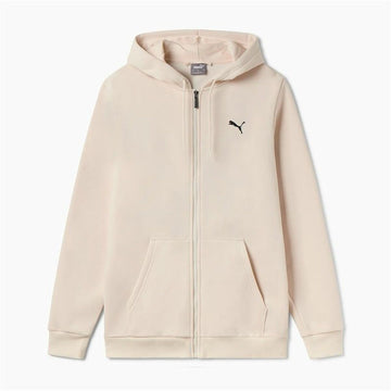 Herren Sweater mit Kapuze Puma Essentials+ Graphic Hoodie Fz Beige