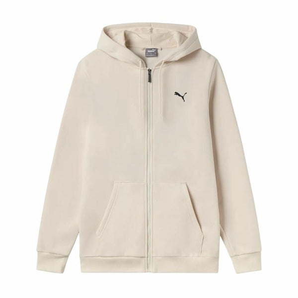 Herren Sweater mit Kapuze Puma Essentials+ Graphic Hoodie Fz Beige