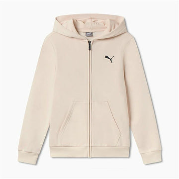 Jacke Für Kinder Puma Essentials+ Graphic Hoodie Fz Beige