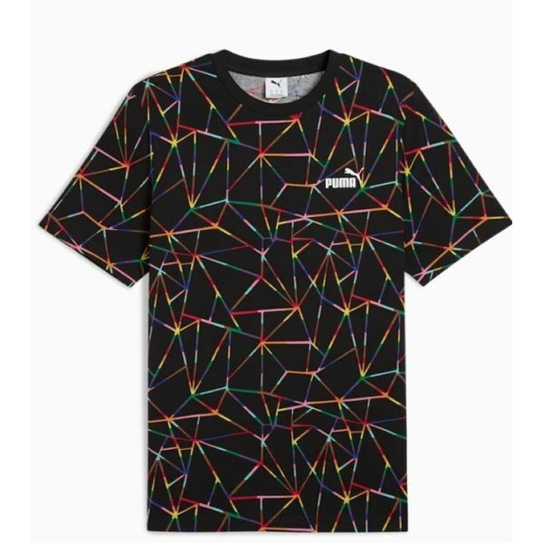 Herren Kurzarm-T-Shirt Puma LOVE UNITED AOP Tee Schwarz