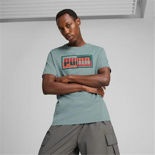 Herren Kurzarm-T-Shirt Puma Graphics Blau grün