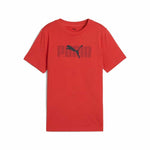 Kurzarm-T-Shirt für Kinder Puma Essentials Logo Lab B Rot