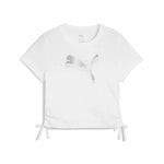 Kurzarm-T-Shirt für Kinder Puma Essentials Metallic Knotted Weiß