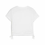 Kurzarm-T-Shirt für Kinder Puma Essentials Metallic Knotted Weiß