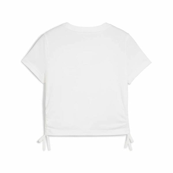 Kurzarm-T-Shirt für Kinder Puma Essentials Metallic Knotted Weiß