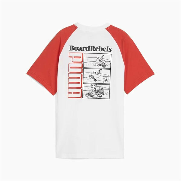 Kurzarm-T-Shirt für Kinder Puma Puma Mid90S Graphic Tee Weiß Rot