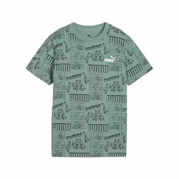 Kurzarm-T-Shirt für Kinder Puma Puma Mid90S Aop Tee B Blau grün