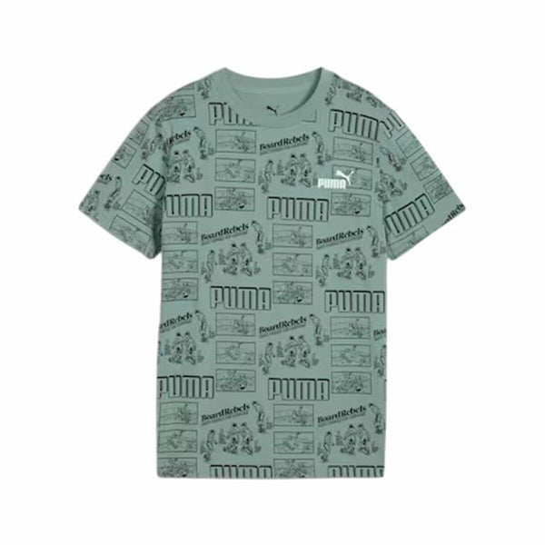 Kurzarm-T-Shirt für Kinder Puma Puma Mid90S Aop Tee B Blau grün