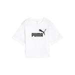 Damen Kurzarm-T-Shirt Puma ESS Cropped No. 1 Logo Relaxed Tee C/O 684972 02 Weiß