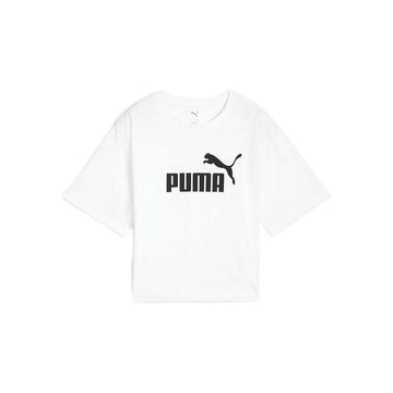 Damen Kurzarm-T-Shirt Puma ESS Cropped No. 1 Logo Relaxed Tee C/O 684972 02 Weiß