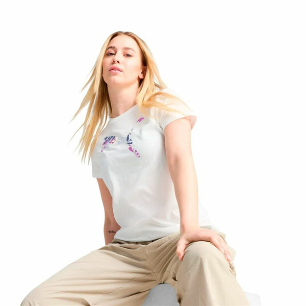 Damen Kurzarm-T-Shirt Puma Graphics Floral Weiß (M)
