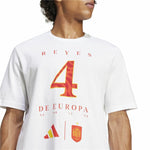 Herren Kurzarm-T-Shirt Adidas España Campeones de Europa Weiß