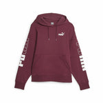 Damen Sweater mit Kapuze Puma Power Colorblock Dunkelrot
