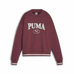 Damen Sweater ohne Kapuze Puma Squad Crew Fl Dunkelrot