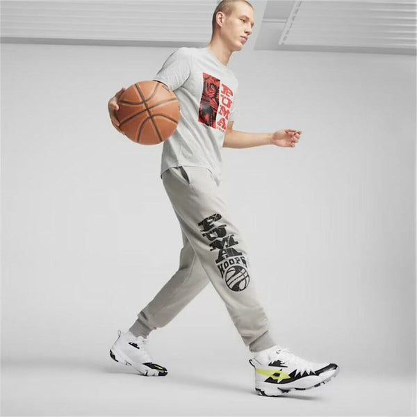 Herren Kurzarm-T-Shirt Puma The Hooper 3 Hellgrau