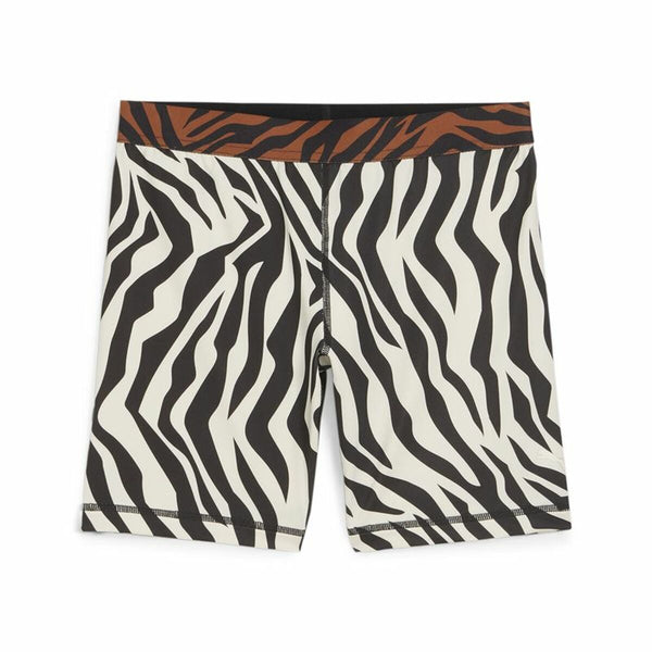Sporthose Damen Puma Animal Remix 5" Bike Zebra Weiß