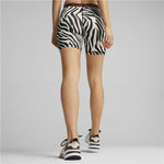 Sporthose Damen Puma Animal Remix 5" Bike Zebra Weiß
