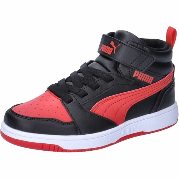 Kinder Sportschuhe Puma Rebound V6 Mid Schwarz Rot