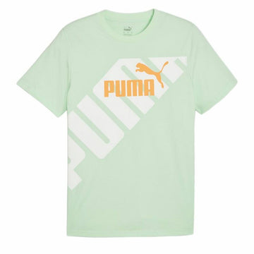 Herren Kurzarm-T-Shirt Puma POWER Graphic  Türkis