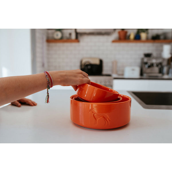 Futternapf für Hunde Hunter OSBY Orange aus Keramik 1,1 L