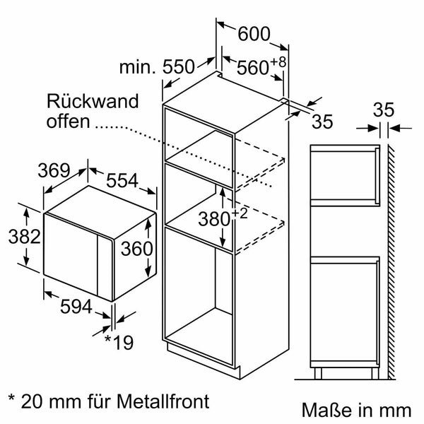 Mikrowelle mit Grill BOSCH BEL554MS0 Weiß 900 W 25 L (Restauriert B)