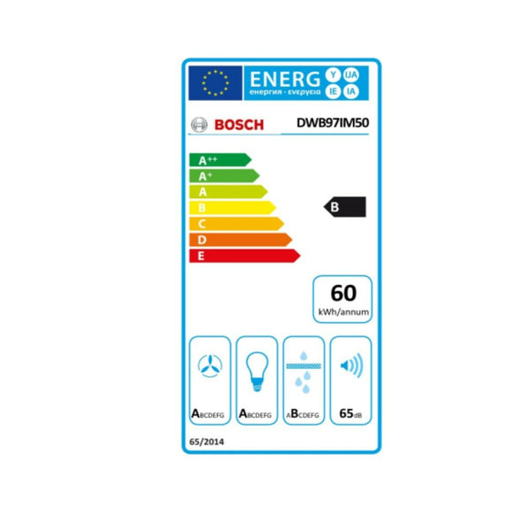 Konventioneller Rauchfang BOSCH DWB97IM50 710 m3/h 65 dB (A) Silberfarben Stahl