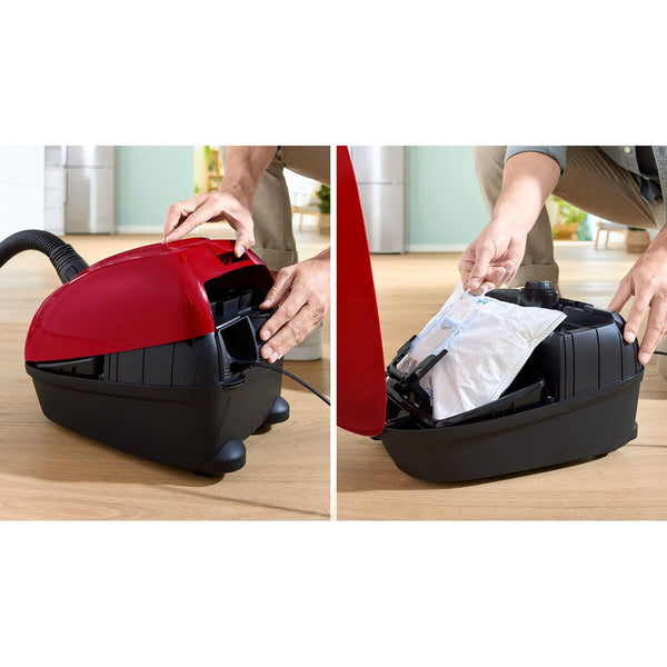 Staubsauger BOSCH BGB38RD2 Schwarz Rot rouge 600 W