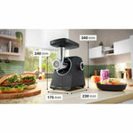 Zerkleinerer BOSCH MFWS430B Schwarz Silberfarben Kunststoff 1900 W 2,5 Kg/min