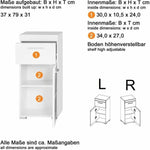 Beistellmöbel Trendteam Weiß 37 x 31 x 79 cm
