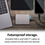 Externe Festplatte Toshiba HDTX210ESCAA 1 TB HDD Silberfarben Plattenspeicher