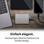 Externe Festplatte Toshiba HDTX210ESCAA 1 TB HDD Silberfarben Plattenspeicher