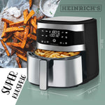 Heißluftfritteuse Heinrich's HFR 8205 Schwarz Silberfarben 1800 W 8 L