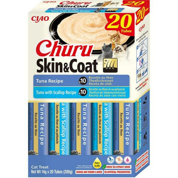 Snack für Katze Inaba Churu Skin&Coat Fisch