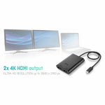 DisplayPort-zu-HDMI-Adapter i-Tec C31DUAL4KHDMI 4K Ultra HD Schwarz